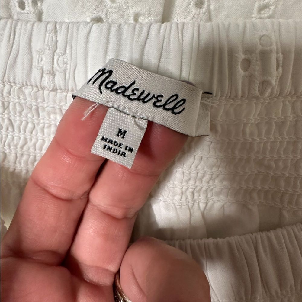 Madewell White Eyelet Ruffle Mini Skirt - Picture 12 of 14